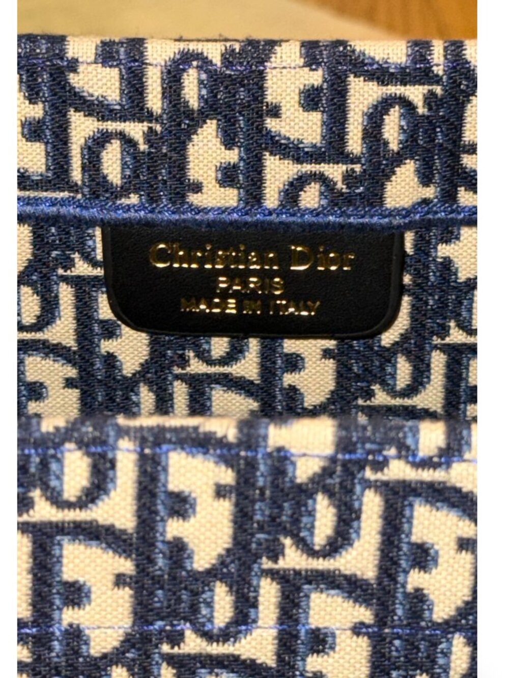 Christian Dior Medium Book Tote Style Bag + Matching Pouch + Dust Bag | Blue - Picture 5 of 11